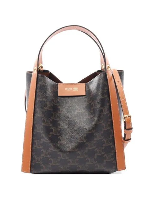 Celine Pre-Owned 2020s Triomphe Cubo two-way handbag Black 1075448