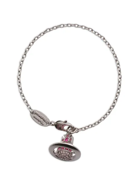 Vivienne Westwood Pre-Owned 2020s Kika Orb rhinestone bracelet Silver 1074830