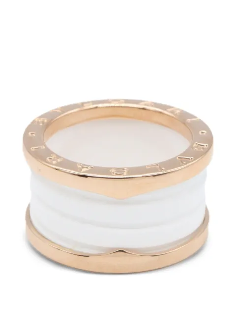 Bvlgari Pre-Owned 2010s B-zero1 engraved-logo ring Pink 1073892L1E9Z1