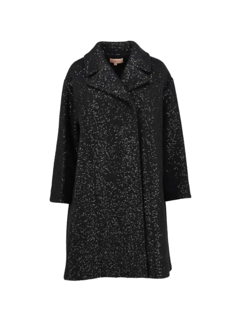 Machka sequin-embellished single-breasted coat Black CVM266126