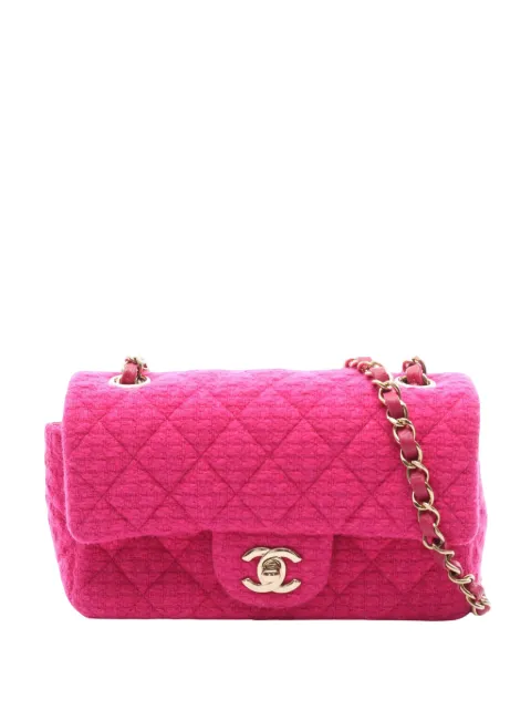 CHANEL Pre-Owned 2021-2026 Mini Rectangular Tweed Flap crossbody bag Pink AVIIR9EFCEQAFYIY