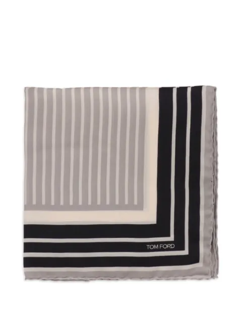 TOM FORD striped pocket square Grey TF3125TF103