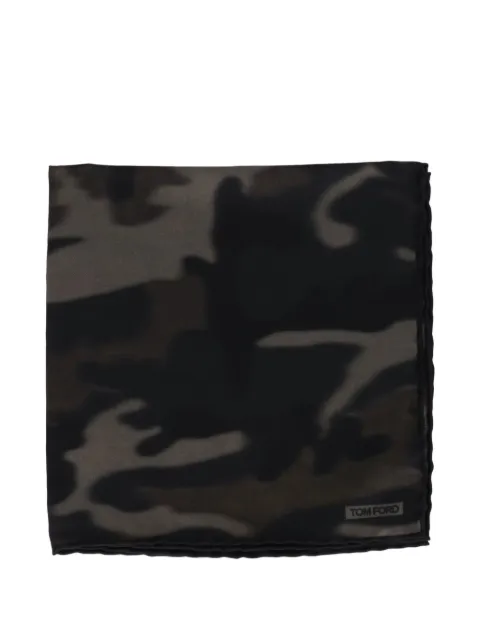 TOM FORD camouflage-print pocket square Black TF3126TF106