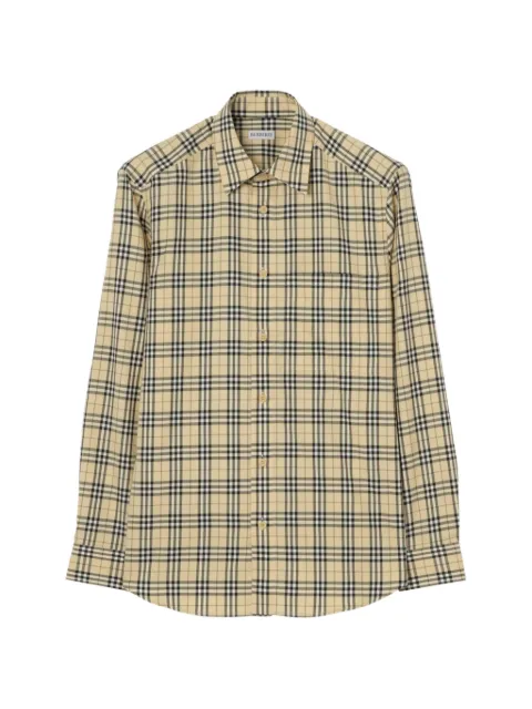 Burberry Check cotton shirt Neutrals 8121628