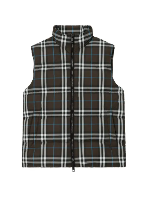 Burberry Check puffer gilet Brown 8121615