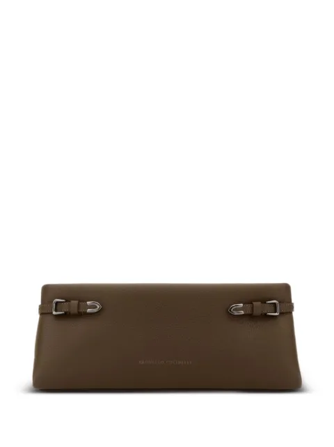 Brunello Cucinelli Mud leather clutch bag Brown MBDKB2785PC9357