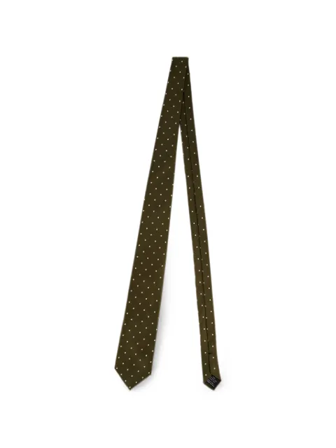 TOM FORD polka-dot silk tie Green STE001S0338