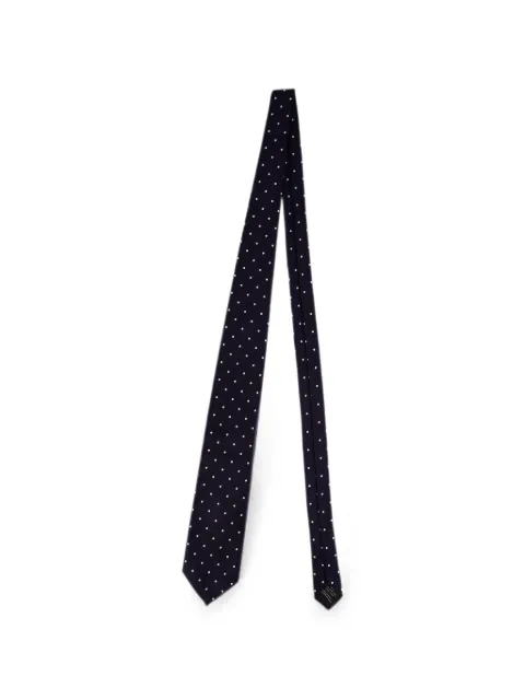 TOM FORD polka-dot silk tie Blue STE001S0338