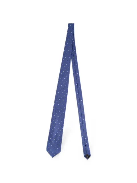 TOM FORD polka-dot silk tie Blue STE001S0338