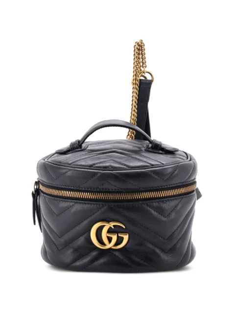 Gucci Pre-Owned GG Marmont Vanity Matelasse Leather Mini backpack Black QXC5GWZYPAVW2JX9