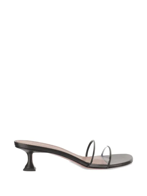 Amina Muaddi Andreea transparent-strap heeled sandals Black ANDREEAGLASSSLIPPER