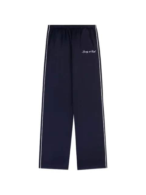 Sporty & Rich logo-embroidered side-stripe track pants Blue PA054710326BL10770PESCOOLMAX30PESRECYCLED