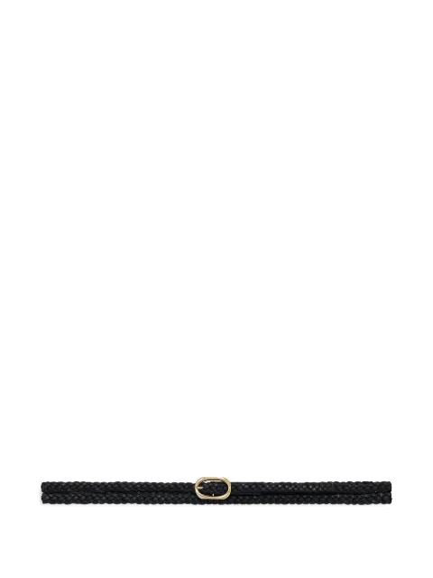 ANINE BING braided leather belt Black A1212664