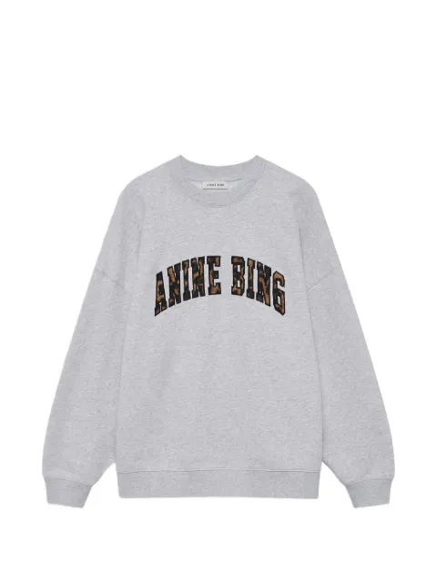 ANINE BING Miles sweatshirt leopard - heather grey Grey A0813025