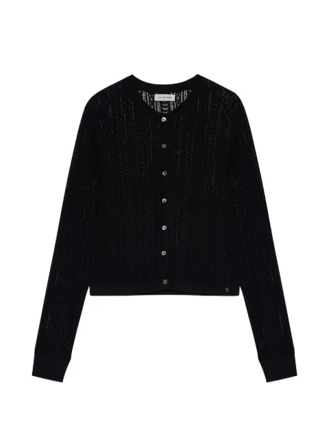ANINE BING Moni crop cardigan - black Black A0912603