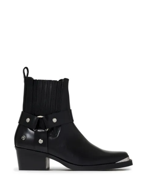 ANINE BING mid biker boots - black Black A1412352