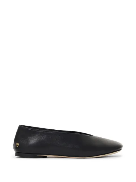 ANINE BING Ana flats smooth leather - black Black A1412370