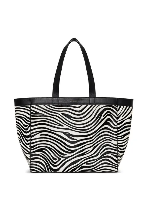 ANINE BING medium Rio tote - zebra White A1311399