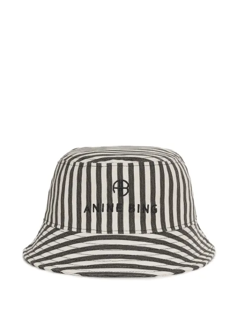 ANINE BING Nicks bucket hat - white and black stripe White A1212232