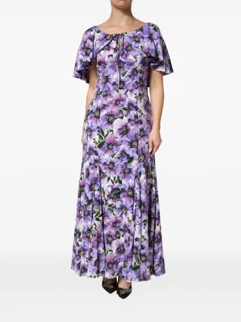 Dolce & Gabbana floral-print maxi dress Purple F61G0T