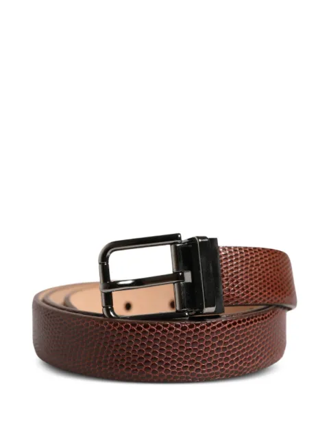 Dolce & Gabbana lizard-effect buckle belt Brown BC4337AD503