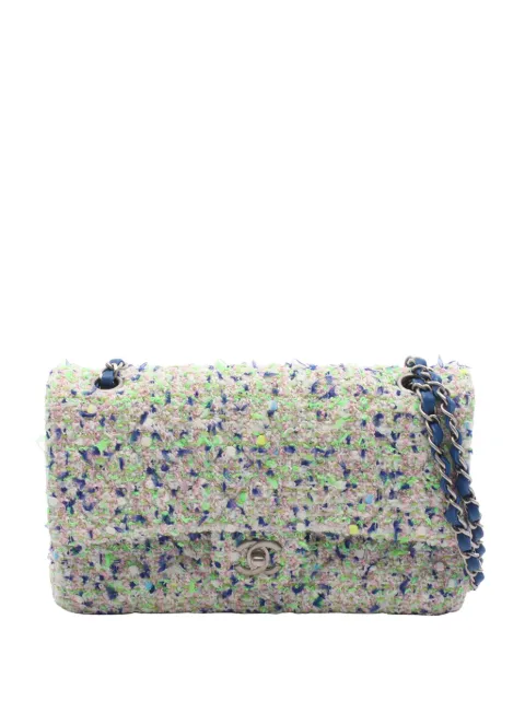 CHANEL Pre-Owned 2021-2026 Medium Classic Tweed Double Flap shoulder bag Green DNH54OTOUBC8H5II