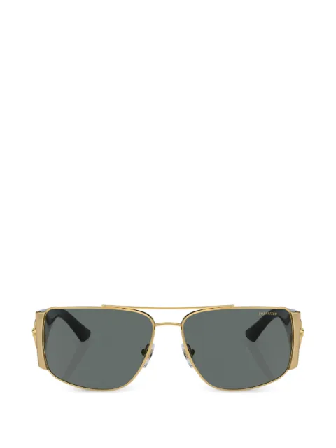 Versace Eyewear rectangle-frame polarized sunglasses Gold VE2163100281