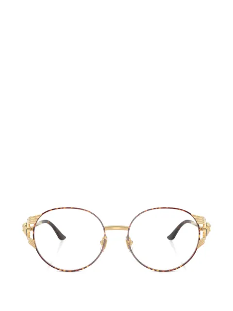 Versace Eyewear tortoiseshell-effect medusa-head glasses Gold VE13201525