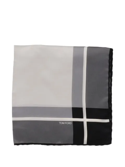 TOM FORD colour-block pocket square Grey TF3125TF91GRY