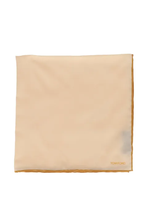 TOM FORD logo-detailed pocket square Neutrals TF3123TF94L