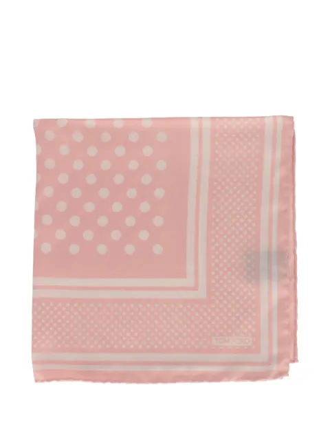 TOM FORD polka-dot silk pocket square Orange TF3127TF107CRL