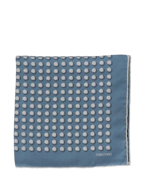 TOM FORD polka-dot pattern pocket square Blue TF3126TF96BLU