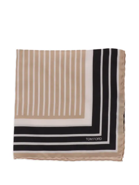 TOM FORD striped pocket square Neutrals TF3125TF103