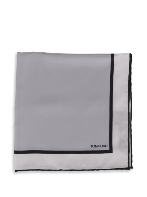 TOM FORD border-detail pocket square Grey TF3125TF90
