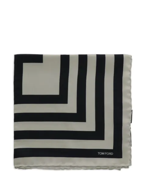 TOM FORD geometric-print pocket square Neutrals TF3127TF104