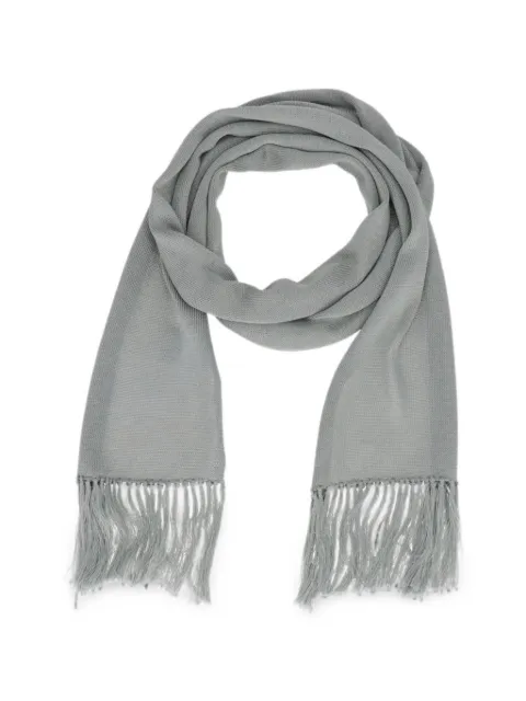 TOM FORD fringed knitted scarf Green TFK900BTS63V02TEL