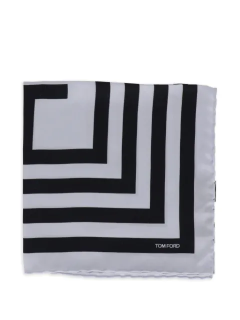 TOM FORD geometric-print pocket square Blue TF3127TF104