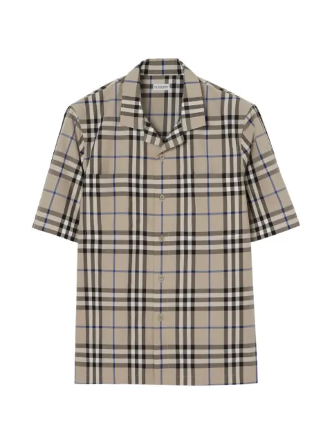 Burberry Check cotton poplin shirt Neutrals 8121623