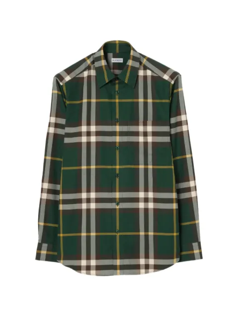 Burberry Check cotton shirt Green 8121622