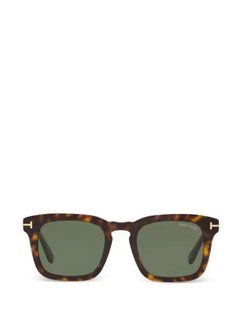 TOM FORD Eyewear Dax T-motif square-frame sunglasses Brown 8921409594