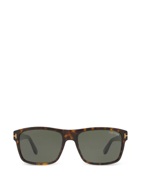 TOM FORD Eyewear tortoiseshell-effect rectangle-frame sunglasses Brown TR0010264570J1