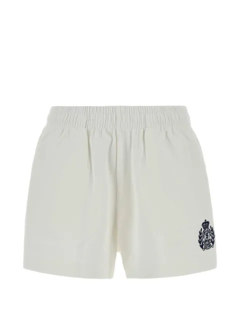 Sporty & Rich NY Crest embroidered Disco shorts White SH075710243WH01
