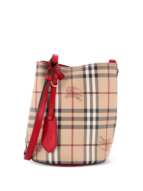 Burberry Pre-Owned Lorne Haymarket Coated Canvas Small bucket bag Multicolour HRVI3XZW4POD6RUO