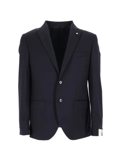 L.B.M. 1911 single-breasted notch-lapel blazer Blue 211600539