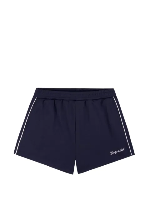 Sporty & Rich logo-print mini shorts Blue SH061710326BL10770PESCOOLMAX30PESRECYCLED