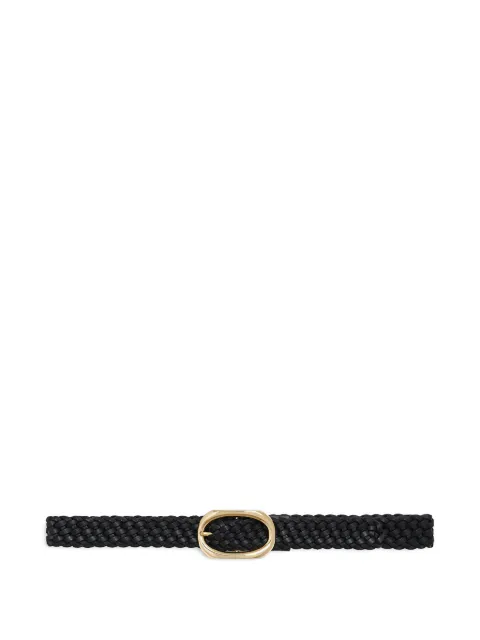 ANINE BING braided leather belt Black A1212355