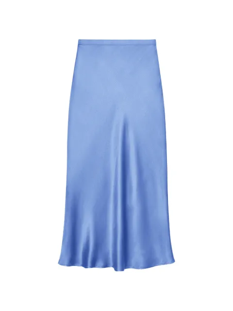 ANINE BING Bar silk skirt - storm blue Blue A044001