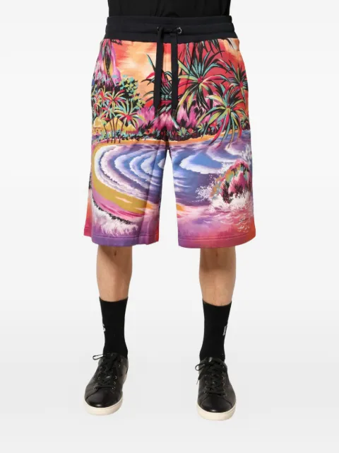 Dolce & Gabbana graphic-print bermuda shorts Red GV37ATHH5C5