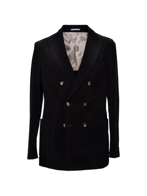 Brunello Cucinelli double-breasted corduroy blazer Black MQ435LDBHC101