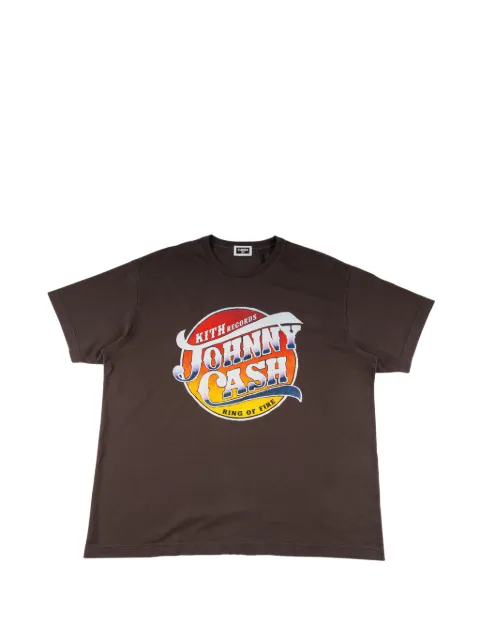 KITH x Johnny Cash Ring Of Fire T-shirt Brown KHM033586260